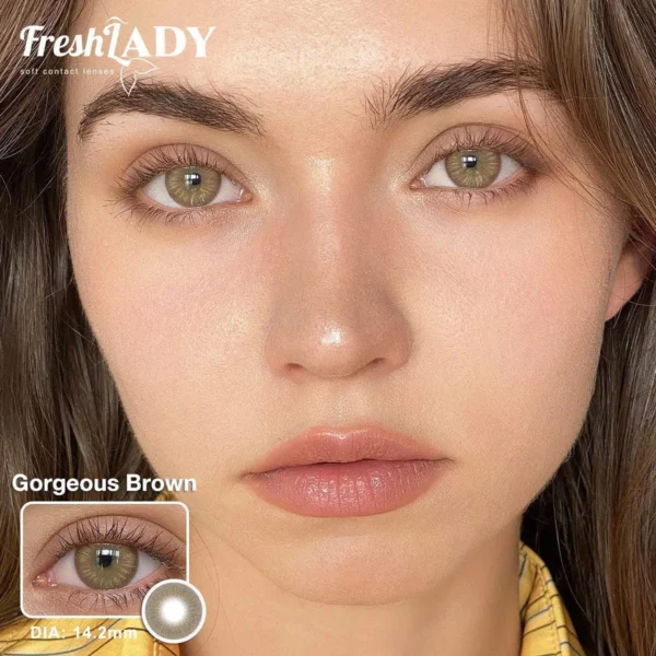 عدسة فرش ليدي - جورجيوس براون | Fresh lady Gorgeous Brown Contact Lenses