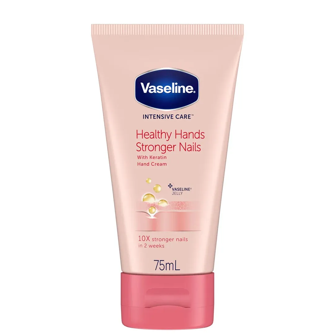 VaselineIntensiveCareHandandNailCream_8712561485524_DarBeauty كريم فازلين لليدين والأظافر القوية والصحية (Vaseline Healthy Hands & Stronger Nails Hand Cream) - 75 مل - الصورة 1