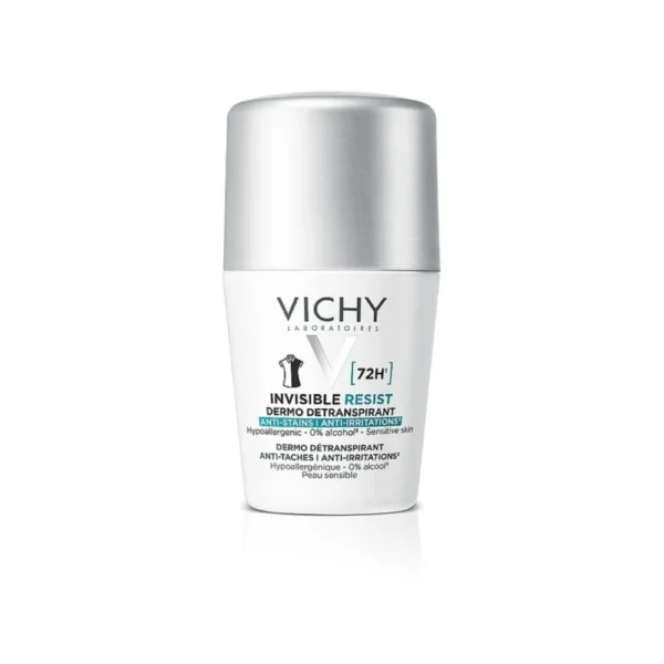 مزيل عرق انفيزيبل ريزيست مضاد للتعرق والبقع 72 ساعة من فيشي (Vichy Invisible Resist 72H Anti-Perspirant Deodorant Women) - 50 مل