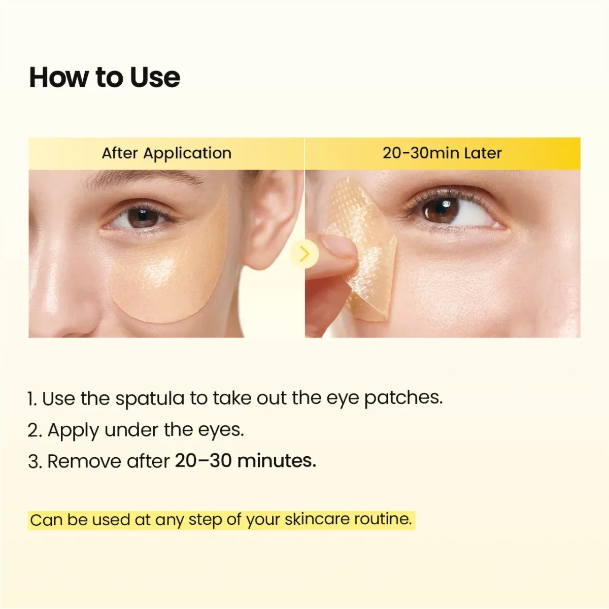 ⁦لصقات العين فيتا نياسيناميد لتفتيح الهالات من بيودانس (Biodance Vita Niacinamide Eye Patches) - 30 زوج⁩ - الصورة ⁦3⁩