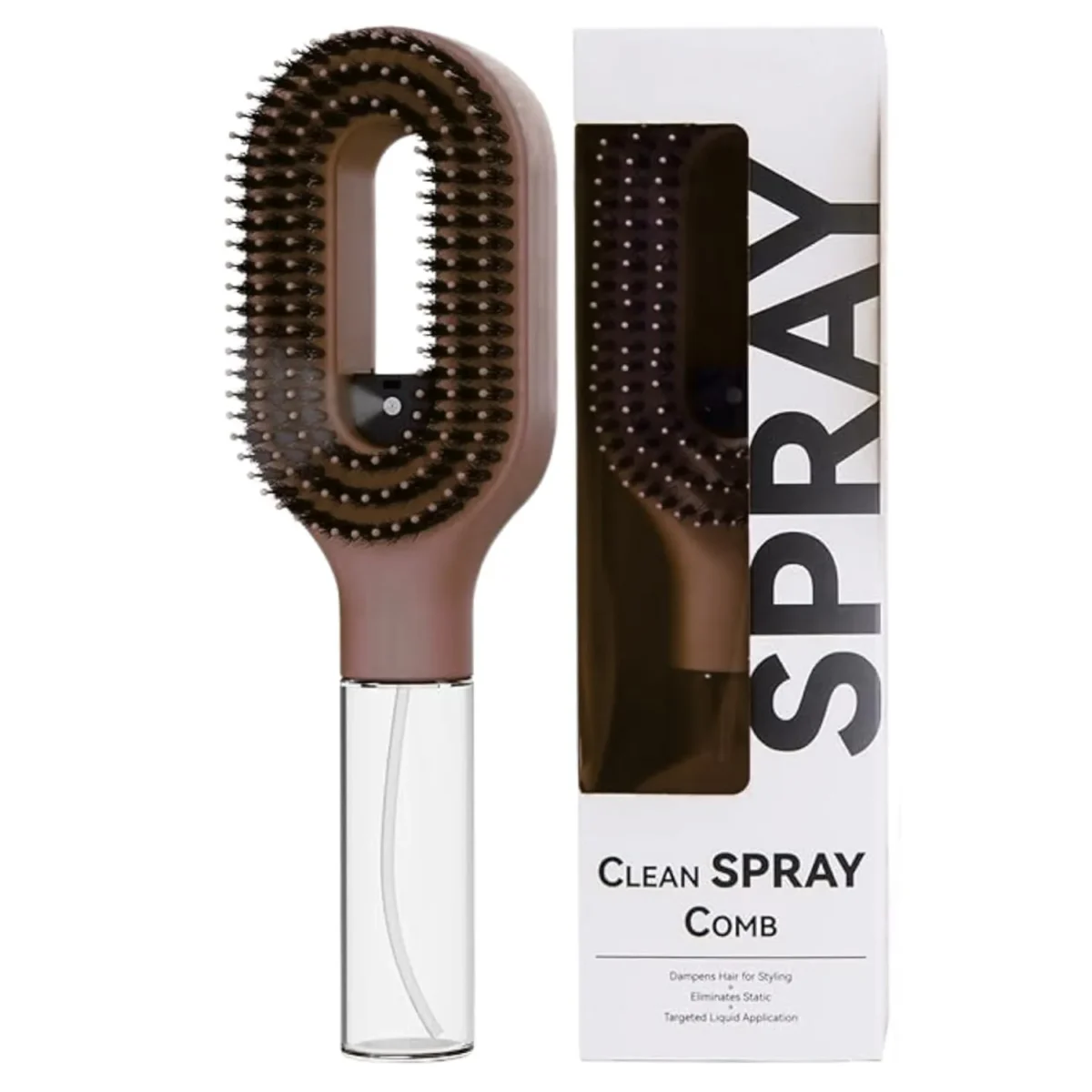 ⁦فرشاة فك التشابك وتصفيف الشعر مع بخاخ مدمج كلين سبراي كومب (Clean Spray Comb Detangling Mist Brush)⁩ - الصورة ⁦11⁩