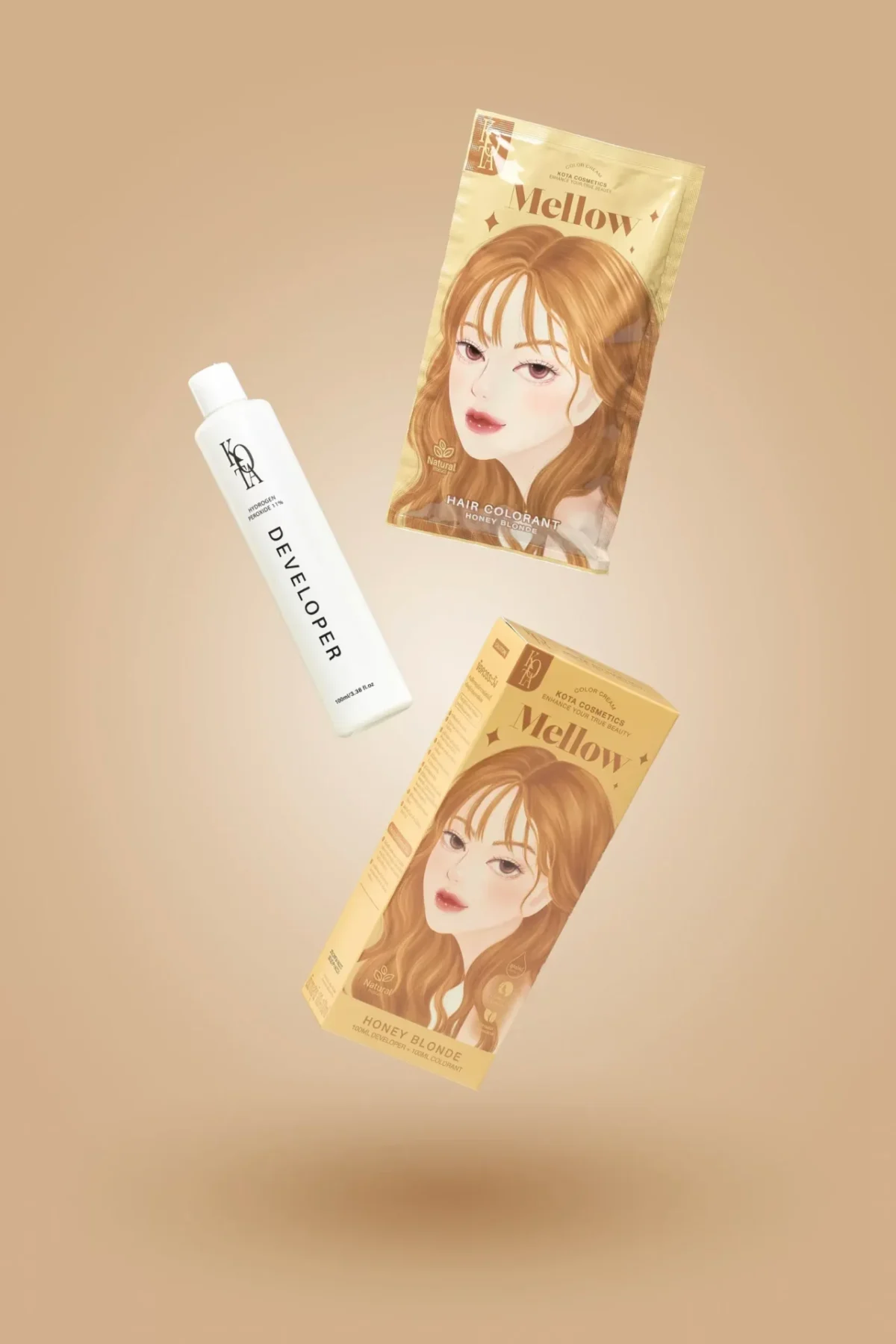 ⁦صبغة الشعر العضوية كوتا كوزمتيكس - أشقر عسلي (Kota Cosmetics Mellow Honey Blonde) - 200 مل⁩ - الصورة ⁦4⁩