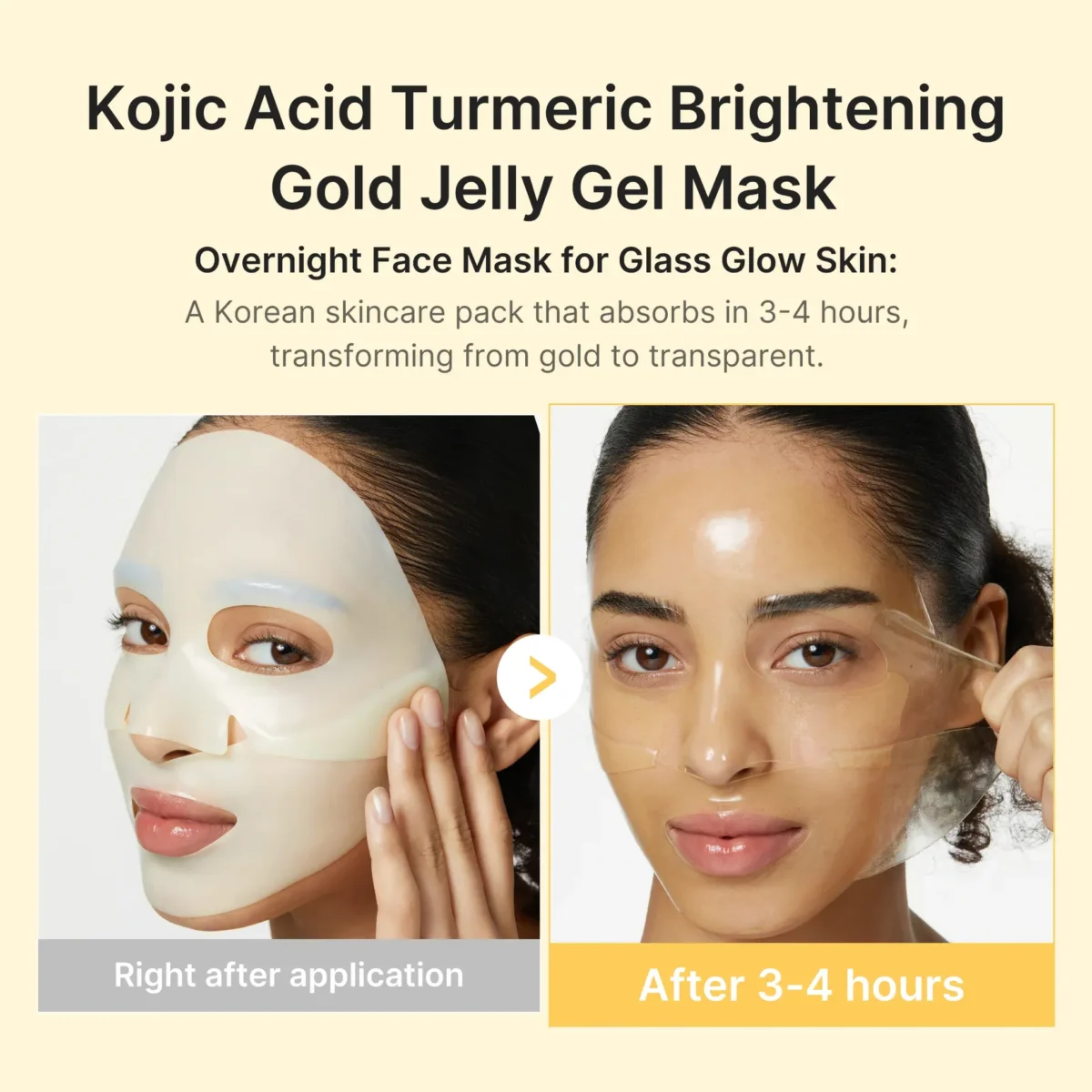 ⁦ماسك الجل بحمض الكوجيك والكركم لتفتيح البشرة من ميديكيوب (Medicube Kojic Acid Turmeric Brightening Gel Mask)⁩ - الصورة ⁦3⁩