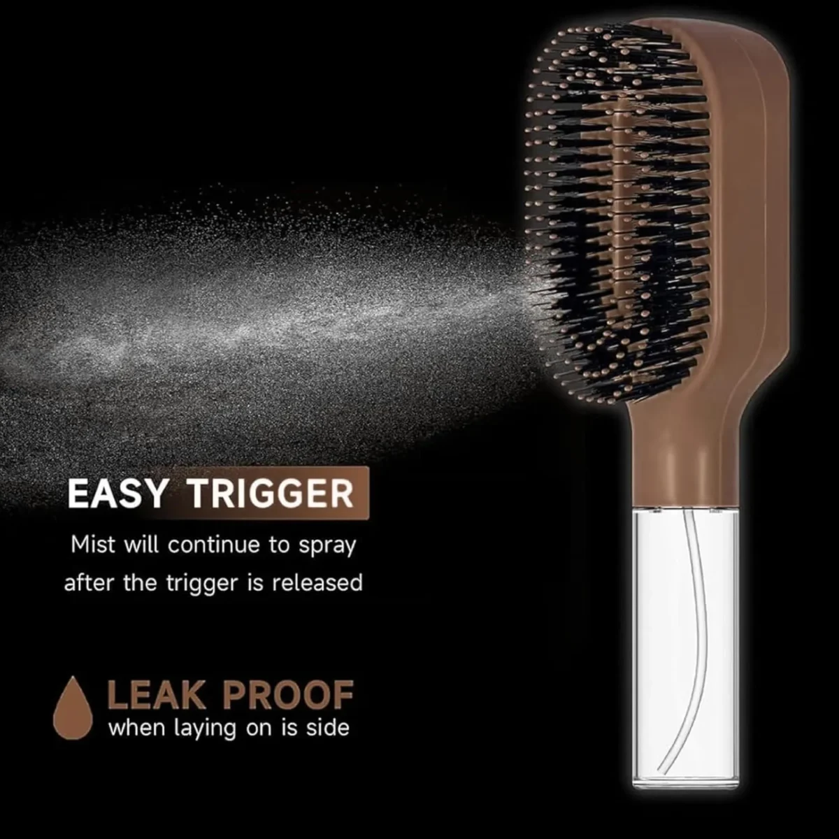 ⁦فرشاة فك التشابك وتصفيف الشعر مع بخاخ مدمج كلين سبراي كومب (Clean Spray Comb Detangling Mist Brush)⁩ - الصورة ⁦3⁩