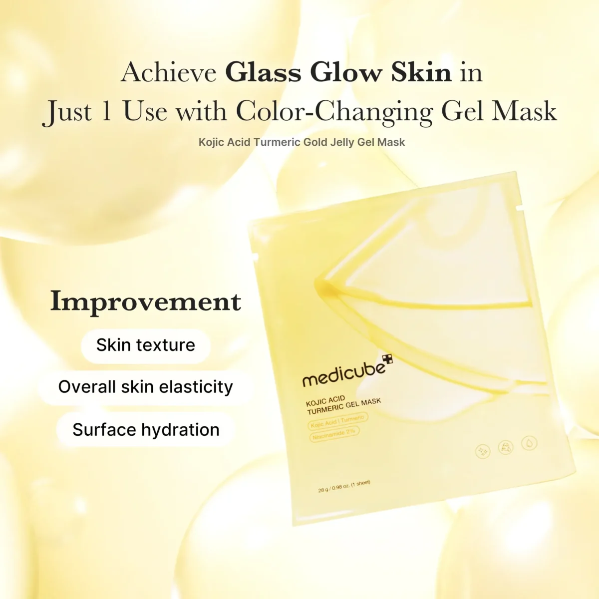 ⁦ماسك الجل بحمض الكوجيك والكركم لتفتيح البشرة من ميديكيوب (Medicube Kojic Acid Turmeric Brightening Gel Mask)⁩ - الصورة ⁦6⁩