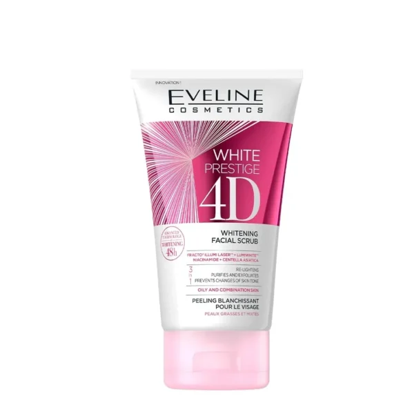 مقشر الوجه لتفتيح البشرة وايت بريستيج 4D من ايفلين (Eveline White Prestige 4D Whitening Facial Scrub) - 150 مل