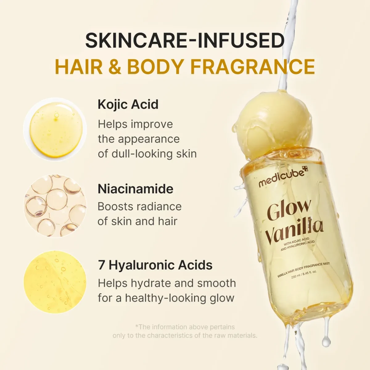 ⁦معطر الشعر والجسم جلو فانيلا المرطب من ميديكيوب (Medicube Glow Vanilla Hair & Body Fragrance Mist) - 100 مل⁩ - الصورة ⁦2⁩