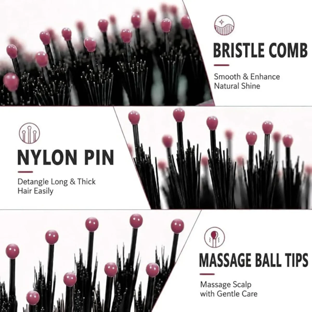 ⁦فرشاة فك التشابك وتصفيف الشعر مع بخاخ مدمج كلين سبراي كومب (Clean Spray Comb Detangling Mist Brush)⁩ - الصورة ⁦2⁩