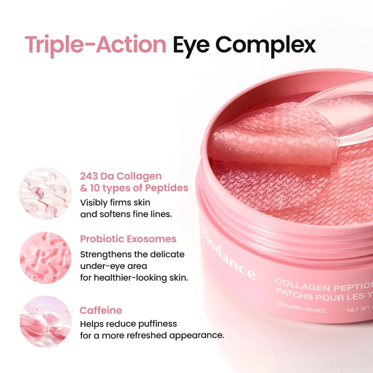 ⁦لصقات العين كولاجين ببتيد لشد التجاعيد من بيودانس (Biodance Collagen Peptide Eye Patches) - 30 زوج⁩ - الصورة ⁦4⁩