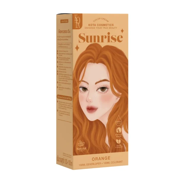 صبغة الشعر العضوية كوتا كوزمتيكس - برتقالي (Kota Cosmetics Sunrise Orange) - 200 مل