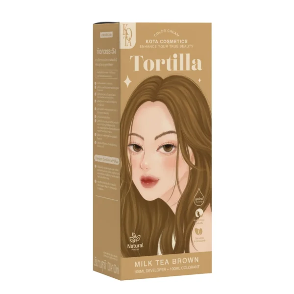 صبغة الشعر العضوية كوتا كوزمتيكس - بني شاي بحليب (Kota Cosmetics Tortilla Milk Tea Brown) - 200 مل